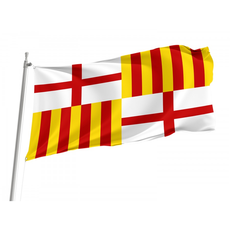 Flag Of Barcelona City, Patriotic Flags, Unique Design Print, Flags For Indoor & Outdoor Use - High Quality Catalonia for Indoor and Outdoor Use