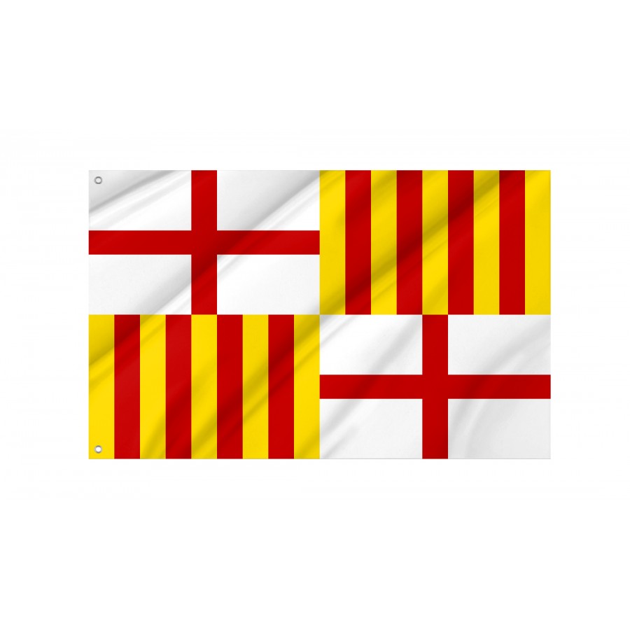 Flag Of Barcelona City, Patriotic Flags, Unique Design Print, Flags For Indoor & Outdoor Use - High Quality Catalonia for Indoor and Outdoor Use