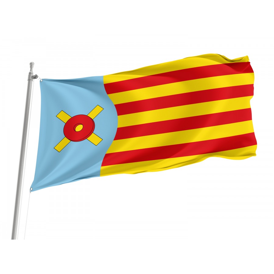Flag Of Vallromanes, Barcelona, Spain, Patriotic Flags, Unique Design Print, Flags For Indoor & Outdoor Use - High Quality Catalonia for Indoor and Outdoor Use