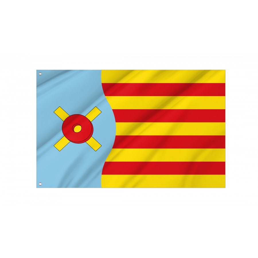 Flag Of Vallromanes, Barcelona, Spain, Patriotic Flags, Unique Design Print, Flags For Indoor & Outdoor Use - High Quality Catalonia for Indoor and Outdoor Use