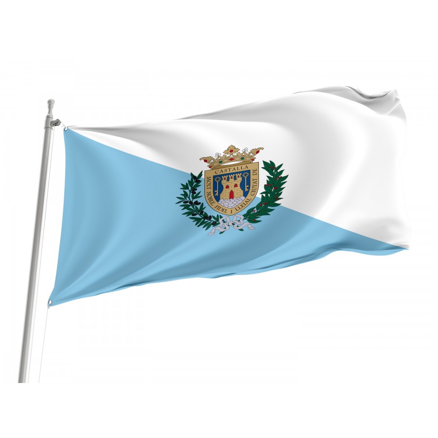 Flag Of Castalla, Patriotic Flags, Unique Design Print, Flags For Indoor & Outdoor Use - High Quality Valencia for Indoor and Outdoor Use