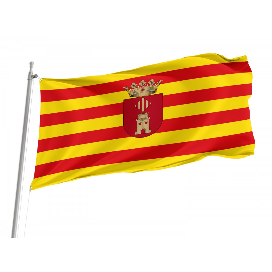 Flag Of Castello De La Ribera, Patriotic Flags, Unique Design Print, Flags For Indoor & Outdoor Use - High Quality Valencia for Indoor and Outdoor Use