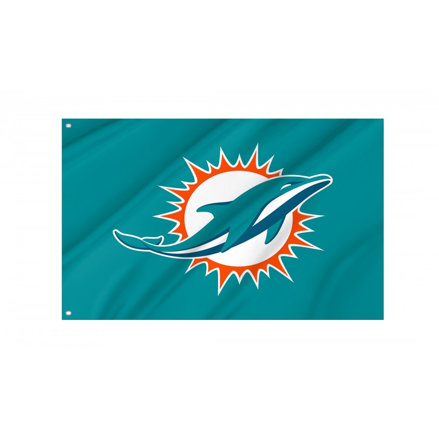 Miami Dolphins Flag, Unique Design Print, Flags for Indoor & Outdoor Use
