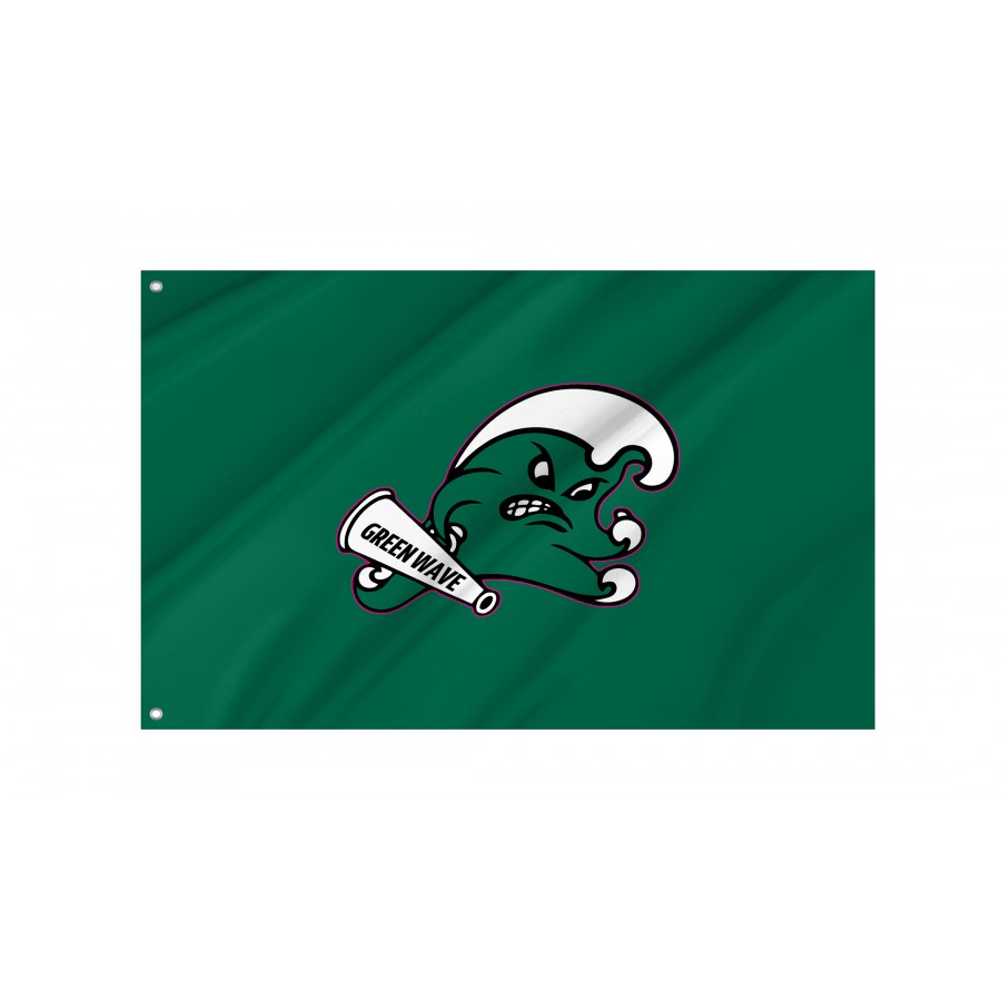 Flag of Tulane Green Wave, Unique Design Print, Flags for Indoor & Outdoor Use