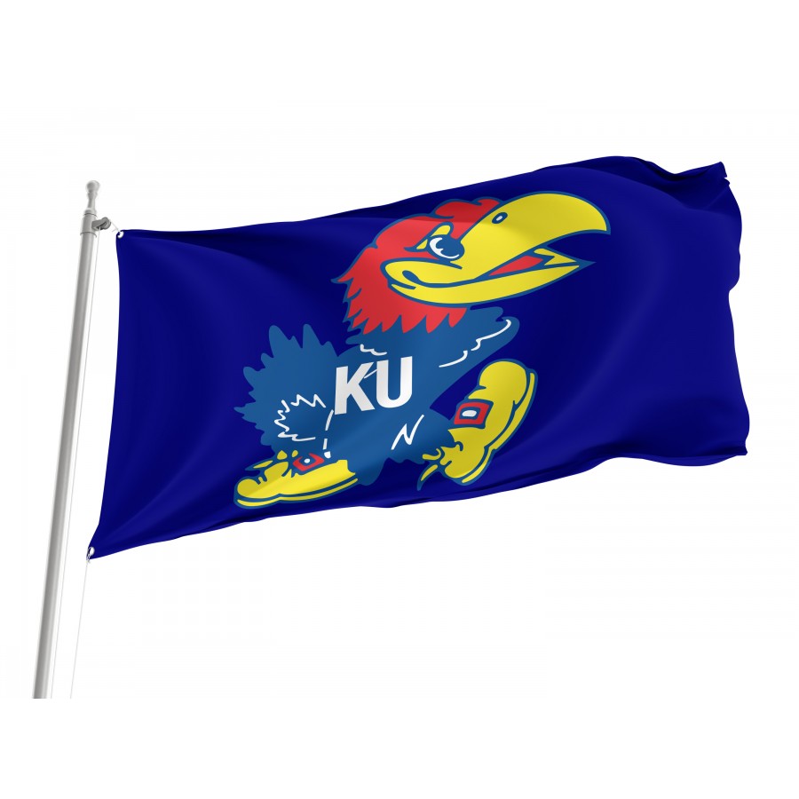 Flag of Kansas Jayhawks, Unique Design Print, Flags for Indoor & Outdoor Use