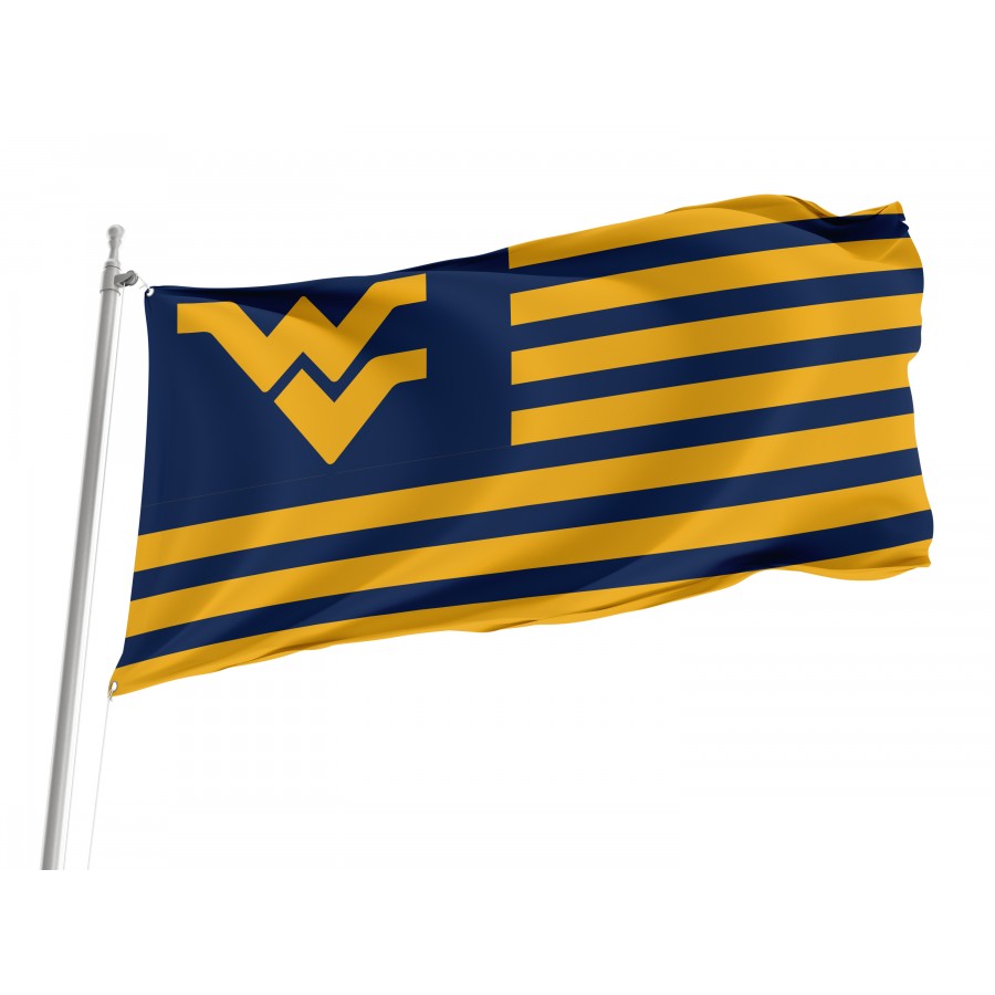 Flag of West Virginia Mountaineers, Unique Design Print, Flags for Indoor & Outdoor Use