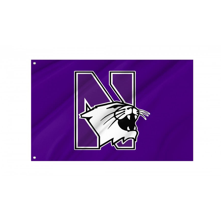 Flag of Northwestern Wildcats, Unique Design Print, Flags for Indoor & Outdoor Use