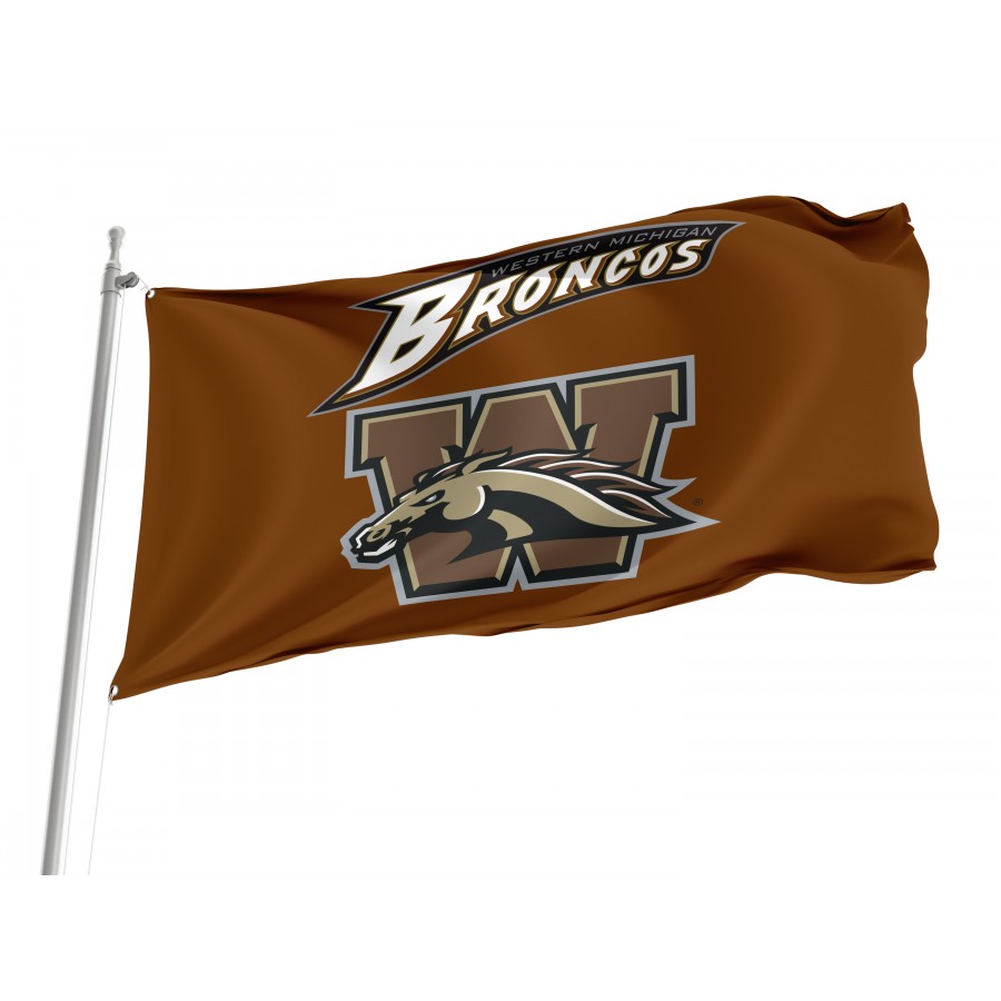 Flag of Western Michigan Broncos, Unique Design Print, Flags for Indoor & Outdoor Use