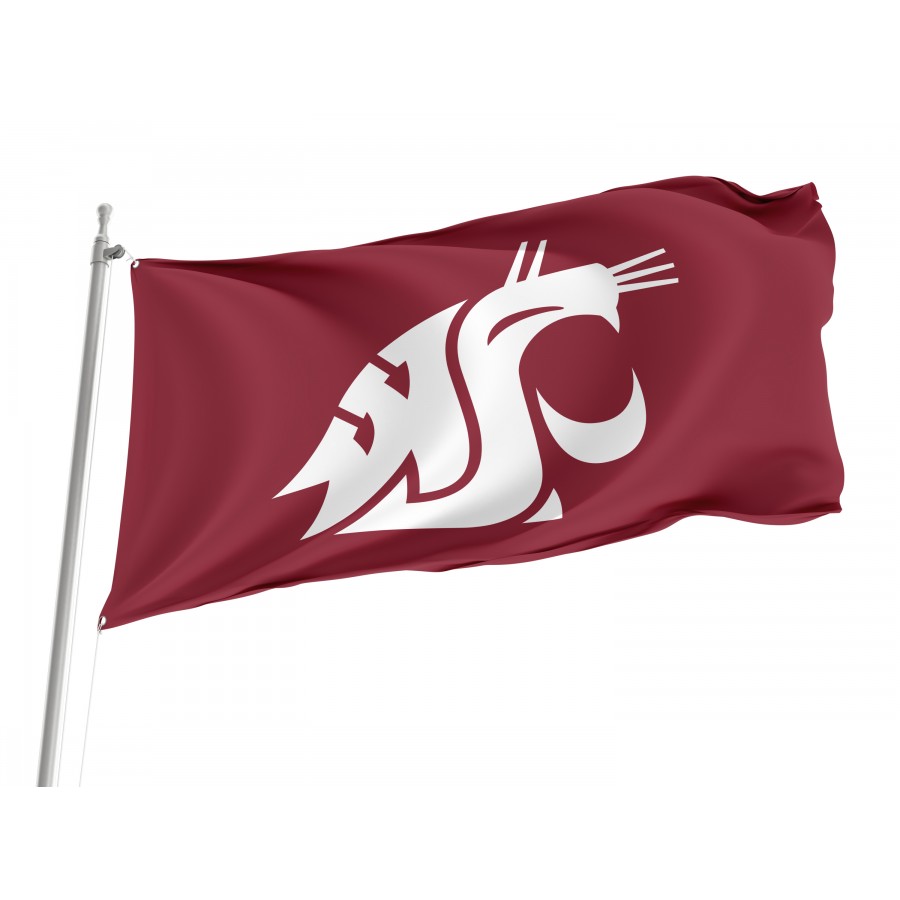 Flag of Washington State Cougars, Unique Design Print, Flags for Indoor & Outdoor Use