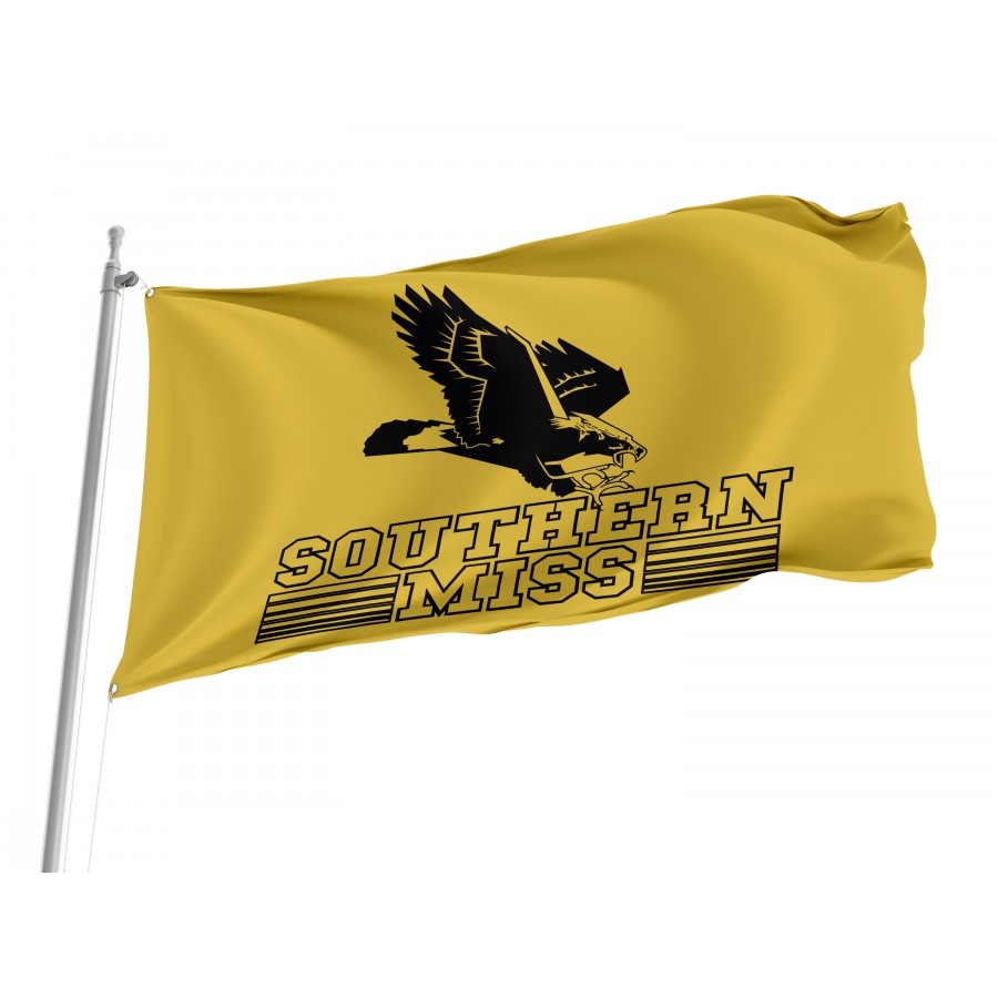 Flag of Southern Miss Golden Eagles, Unique Design Print, Flags for Indoor & Outdoor Use
