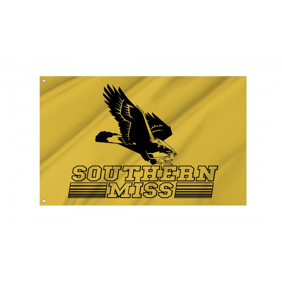 Flag of Southern Miss Golden Eagles, Unique Design Print, Flags for Indoor & Outdoor Use
