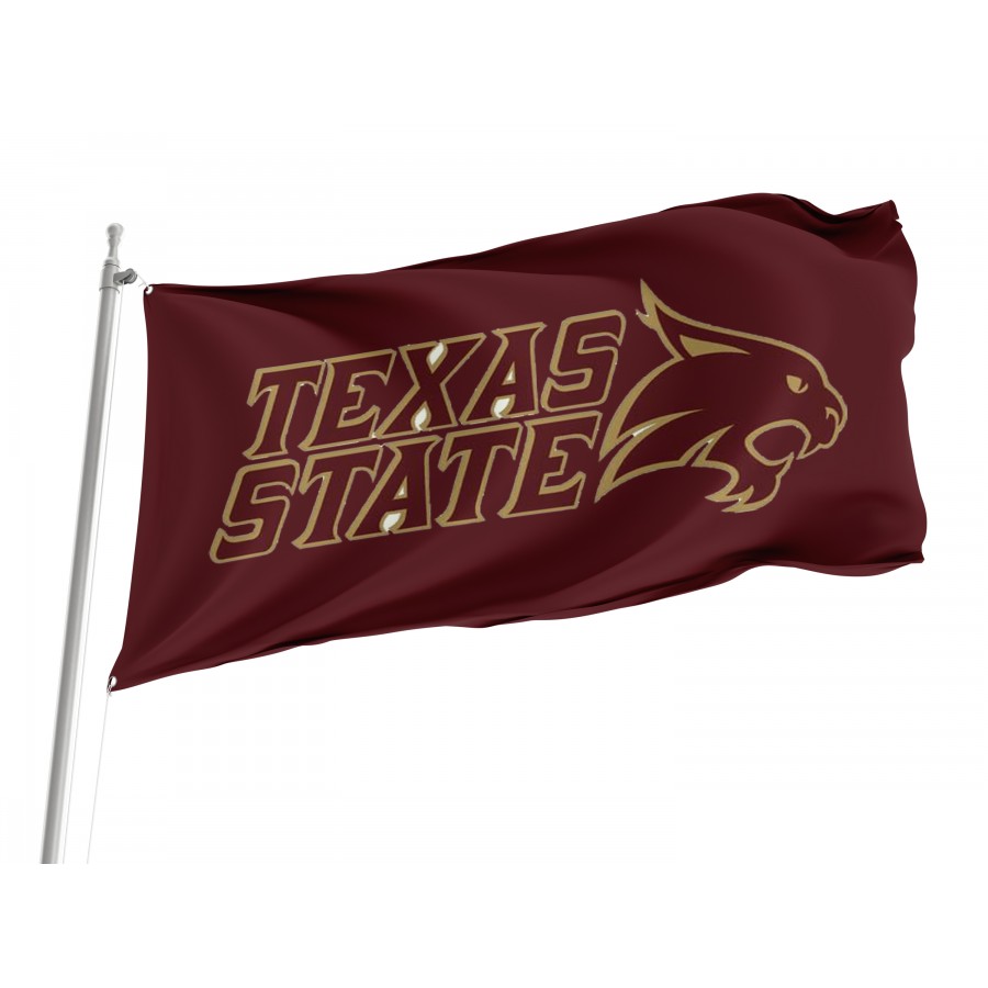Flag of Texas State Bobcats, Unique Design Print, Flags for Indoor & Outdoor Use