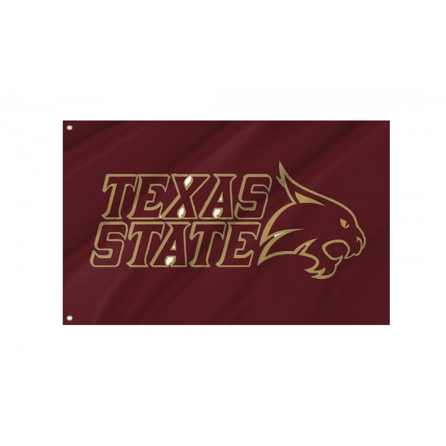 Flag of Texas State Bobcats, Unique Design Print, Flags for Indoor & Outdoor Use