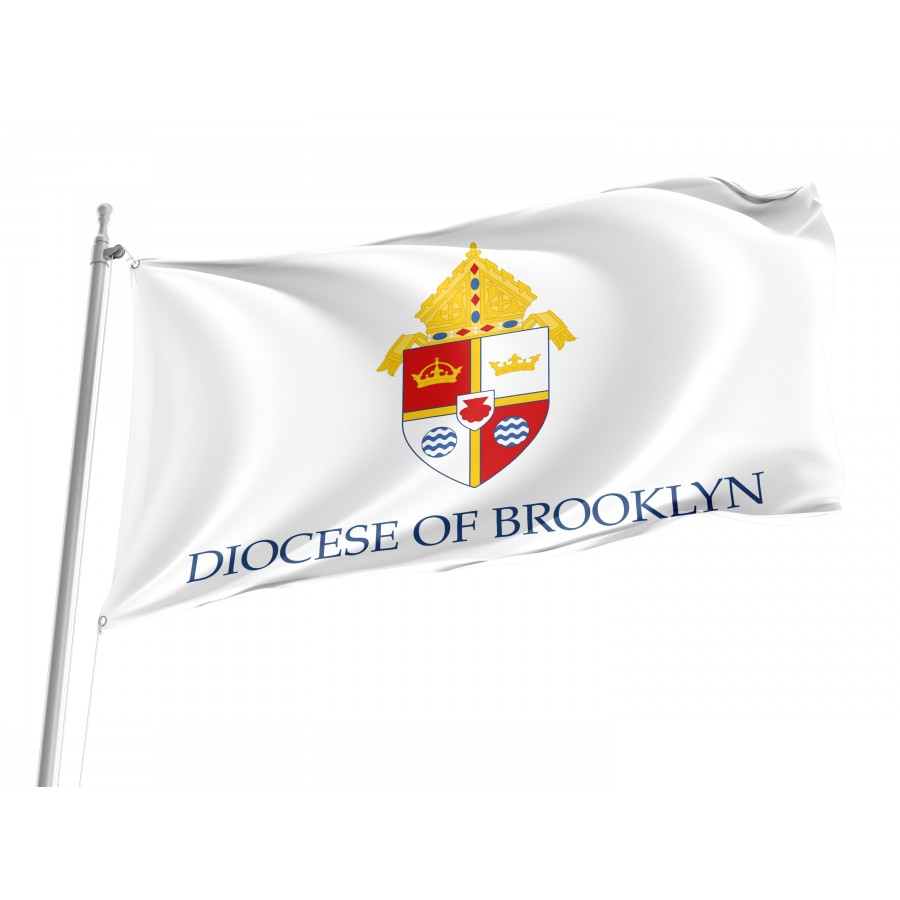 A Representation Of The Flag Of The Roman Catholic Diocese Of Brooklyn In Brooklyn And Queens, Flags For Indoor & Outdoor Use - High Quality United States for Indoor and Outdoor Use