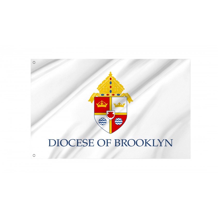 A Representation Of The Flag Of The Roman Catholic Diocese Of Brooklyn In Brooklyn And Queens, Flags For Indoor & Outdoor Use - High Quality United States for Indoor and Outdoor Use