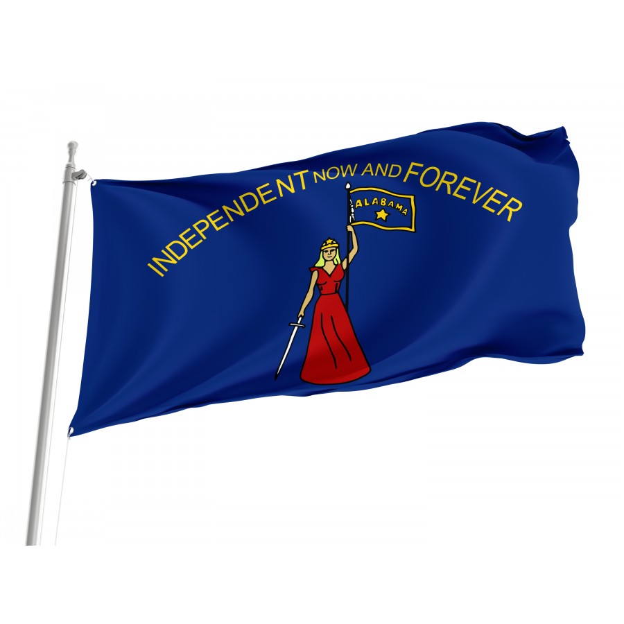 Flag of Alabama 1861, Obverse, Patriotic Flags, Unique Design Print, Flags for Indoor & Outdoor Use