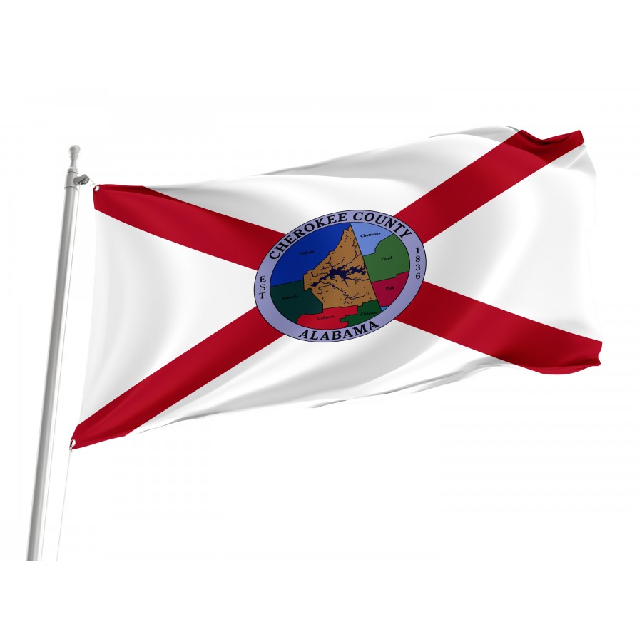 Flag of Cherokee County, Alabama, Patriotic Flags, Unique Design Print, Flags for Indoor & Outdoor Use