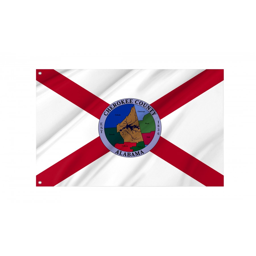 Flag of Cherokee County, Alabama, Patriotic Flags, Unique Design Print, Flags for Indoor & Outdoor Use