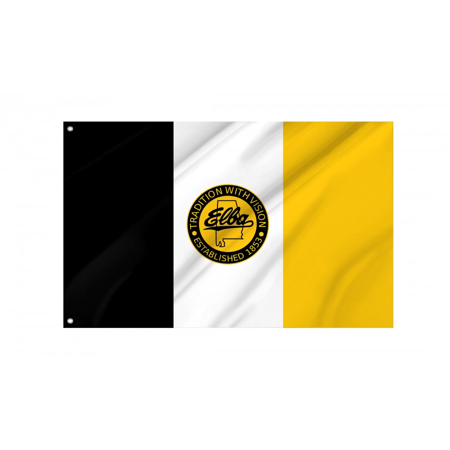 Flag of Elba, Alabama, Patriotic Flags, Unique Design Print, Flags for Indoor & Outdoor Use