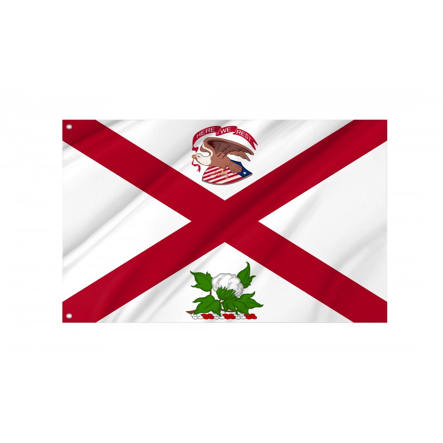 Flag Governor of Alabama 1868-1939, Patriotic Flags, Unique Design Print, Flags for Indoor & Outdoor Use