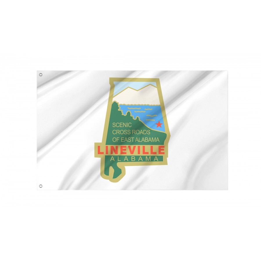 Flag of Lineville, Alabama, Patriotic Flags, Unique Design Print, Flags for Indoor & Outdoor Use