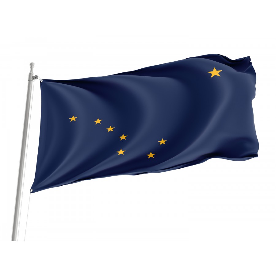 Flag of Alaska State, Patriotic Flags, Unique Design Print, Flags for Indoor & Outdoor Use