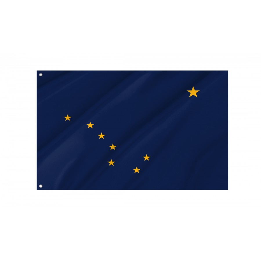 Flag of Alaska State, Patriotic Flags, Unique Design Print, Flags for Indoor & Outdoor Use