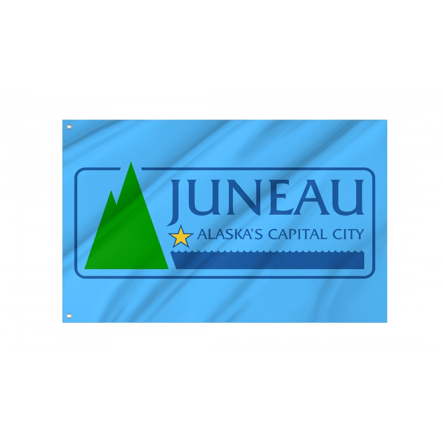 Flag of Juneau, Alaska, Patriotic Flags, Unique Design Print, Flags for Indoor & Outdoor Use