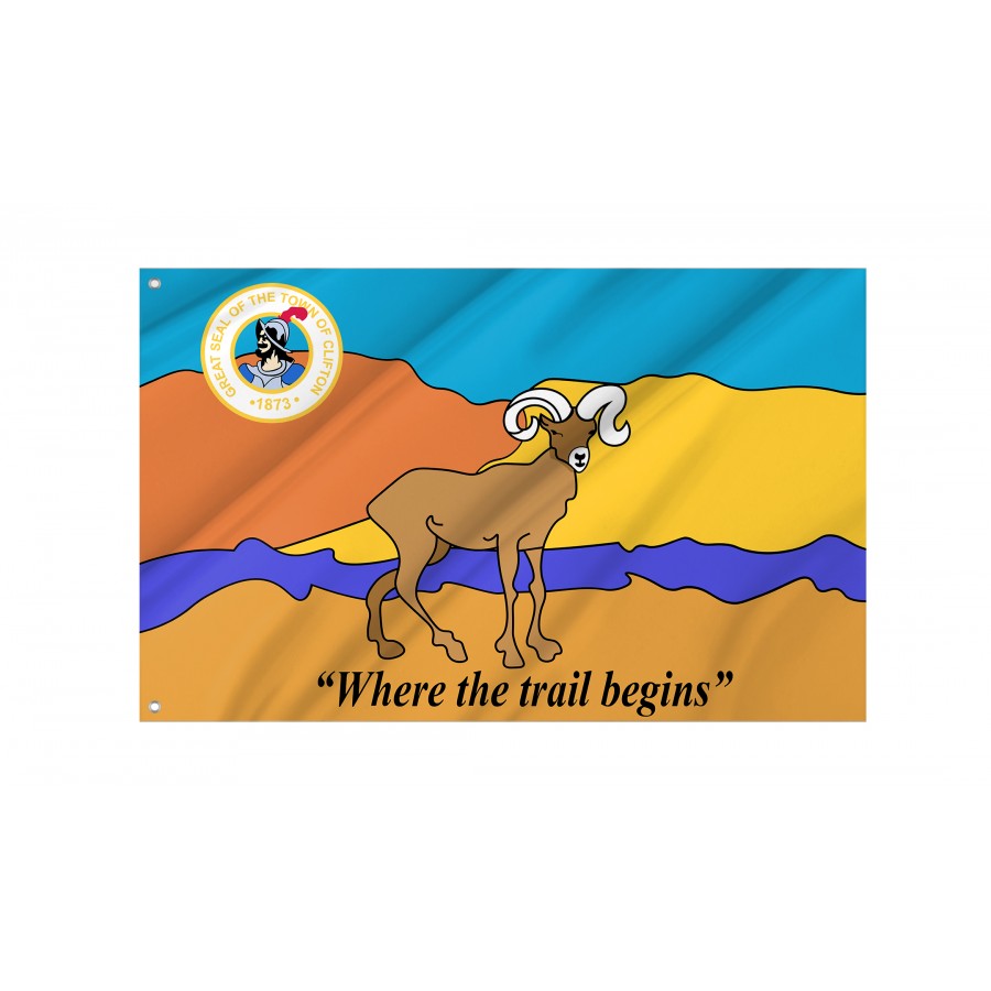 Flag of Clifton, Arizona, Patriotic Flags, Unique Design Print, Flags for Indoor & Outdoor Use