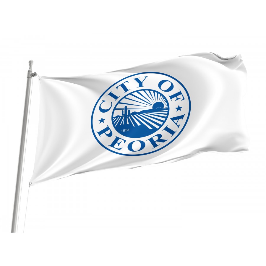 Flag of Peoria, Arizona 1954-2017, Patriotic Flags, Unique Design Print, Flags for Indoor & Outdoor Use