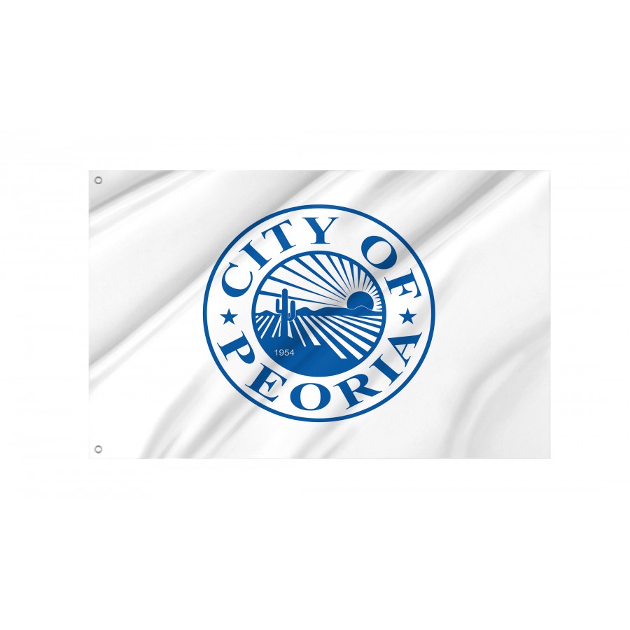 Flag of Peoria, Arizona 1954-2017, Patriotic Flags, Unique Design Print, Flags for Indoor & Outdoor Use