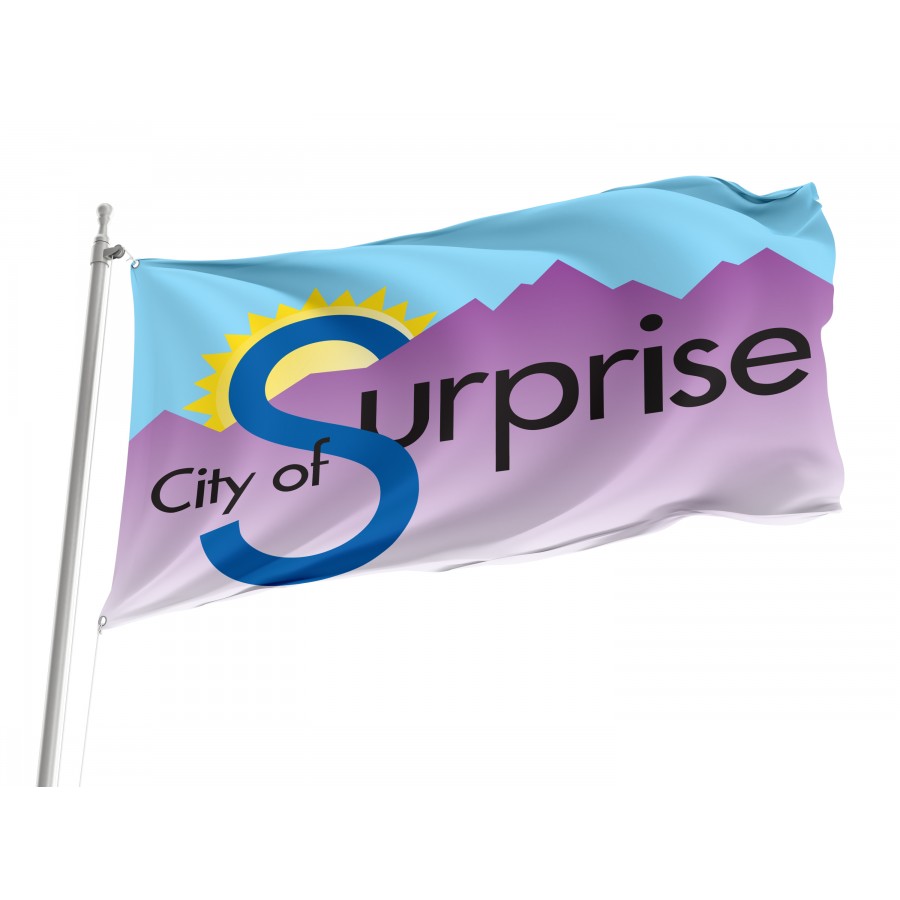 Flag of Surprise, Arizona 2001-2014, Patriotic Flags, Unique Design Print, Flags for Indoor & Outdoor Use