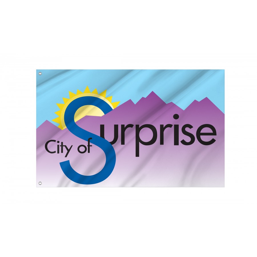 Flag of Surprise, Arizona 2001-2014, Patriotic Flags, Unique Design Print, Flags for Indoor & Outdoor Use