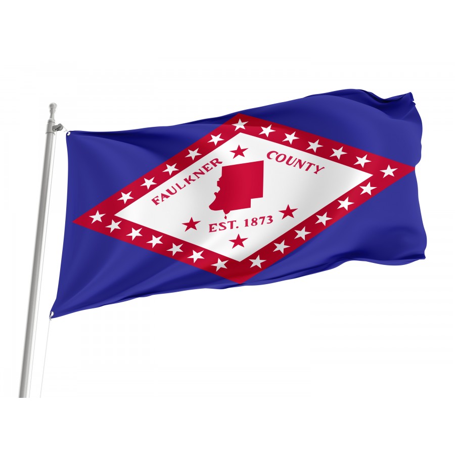 Flag of Faulkner County, Arkansas, Patriotic Flags, Unique Design Print, Flags for Indoor & Outdoor Use