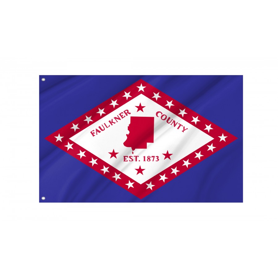Flag of Faulkner County, Arkansas, Patriotic Flags, Unique Design Print, Flags for Indoor & Outdoor Use