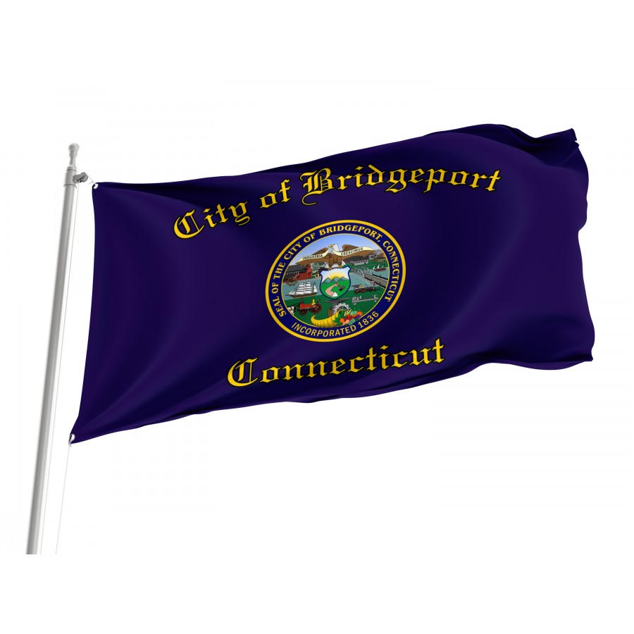 Flag of Bridgeport, Connecticut, Patriotic Flags, Unique Design Print, Flags for Indoor & Outdoor Use