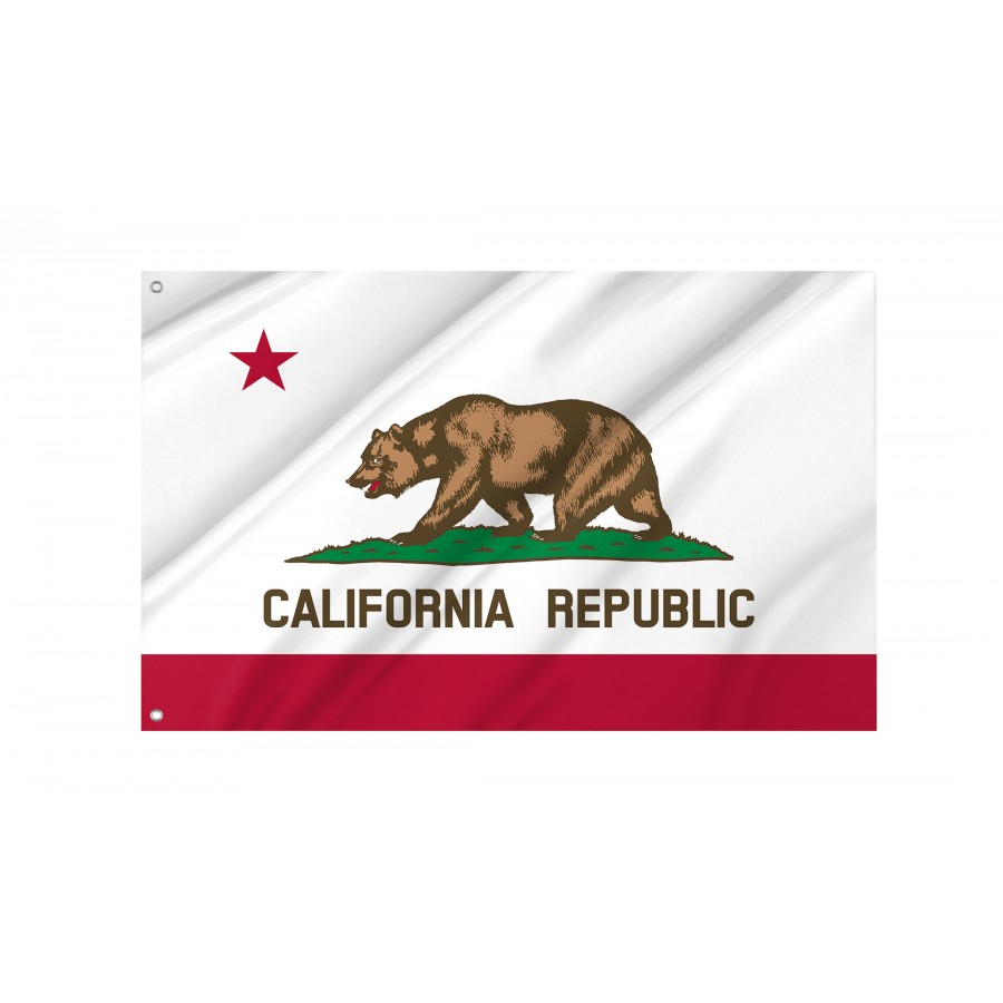 Flag of California State, Patriotic Flags, Unique Design Print, Flags for Indoor & Outdoor Use