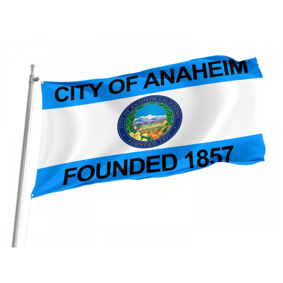 Flag of City Anaheim, California, Patriotic Flags, Unique Design Print, Flags for Indoor & Outdoor Use