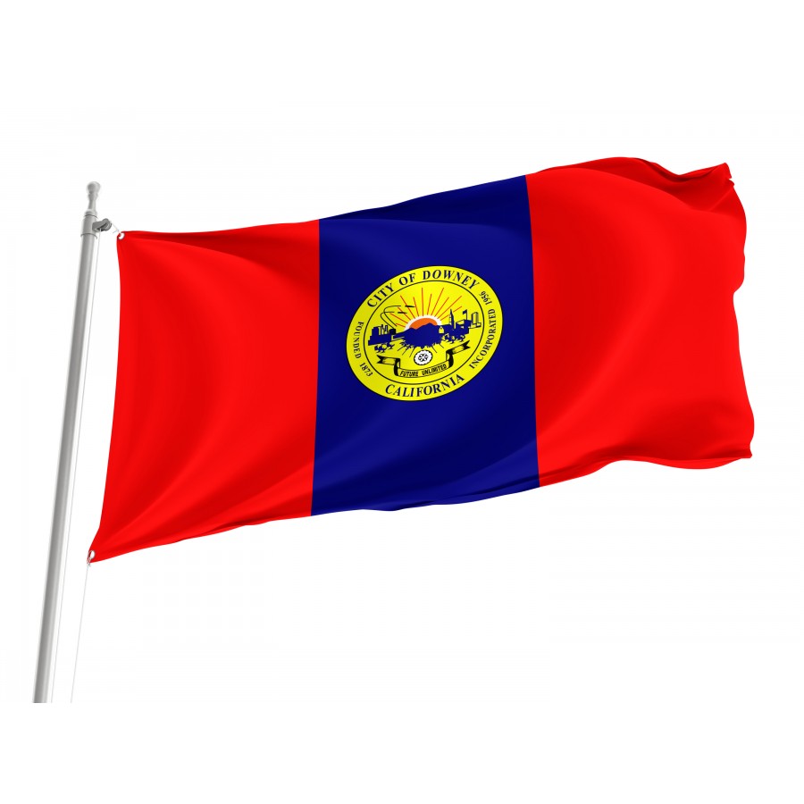 Flag of Downey, California, Patriotic Flags, Unique Design Print, Flags for Indoor & Outdoor Use
