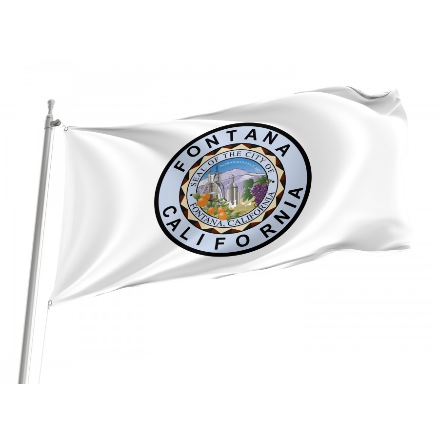 Flag of Fontana, California, Patriotic Flags, Unique Design Print, Flags for Indoor & Outdoor Use