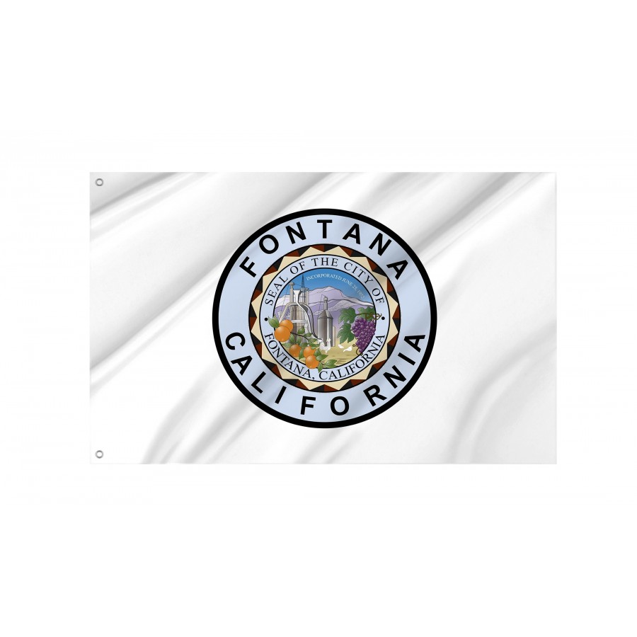 Flag of Fontana, California, Patriotic Flags, Unique Design Print, Flags for Indoor & Outdoor Use