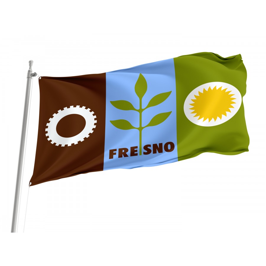 Flag of Fresno, California, Patriotic Flags, Unique Design Print, Flags for Indoor & Outdoor Use
