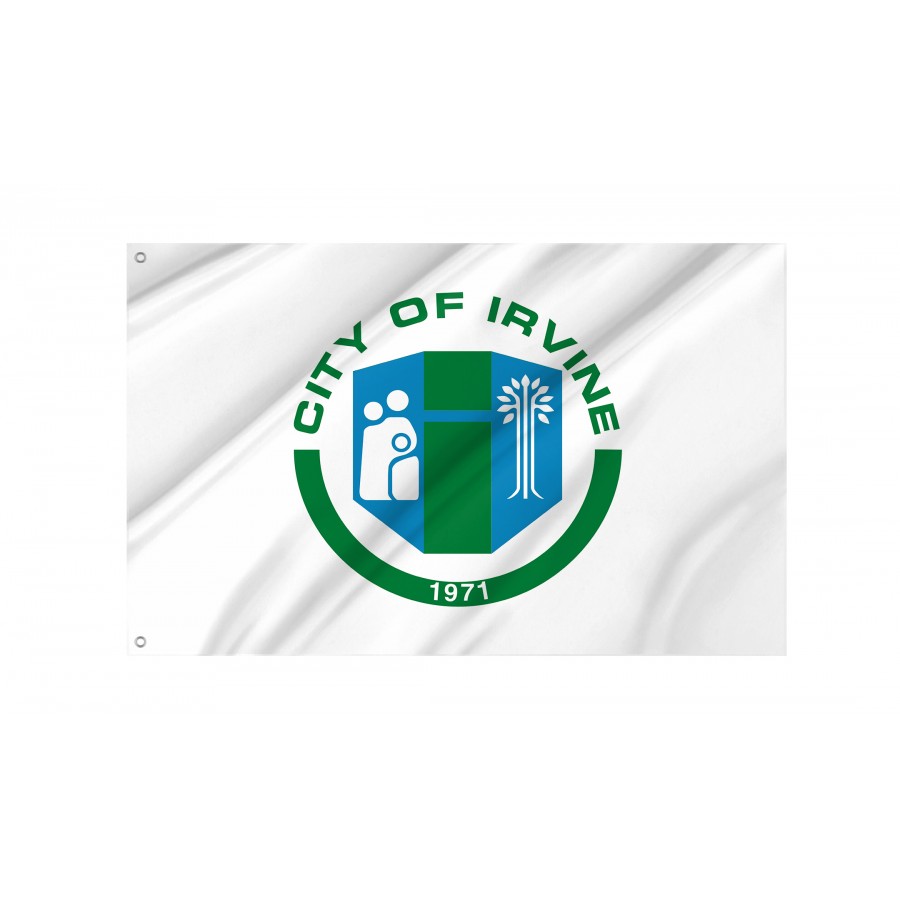 Flag of Irvine, California, Patriotic Flags, Unique Design Print, Flags for Indoor & Outdoor Use