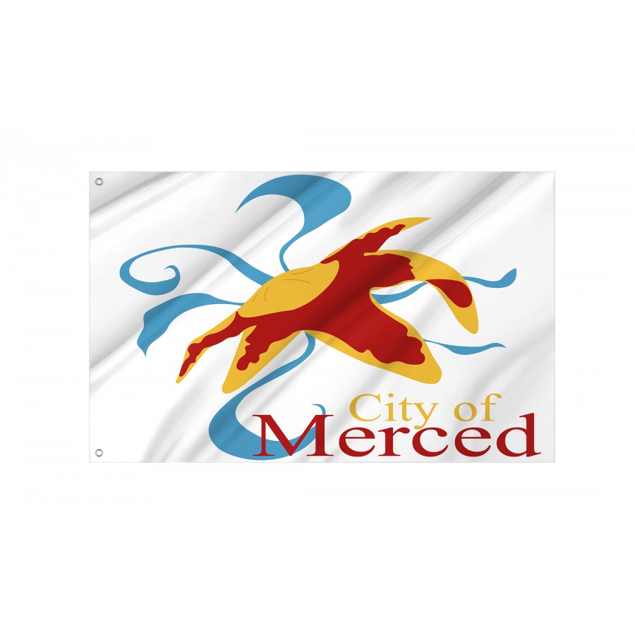 Flag of Merced, California, Patriotic Flags, Unique Design Print, Flags for Indoor & Outdoor Use