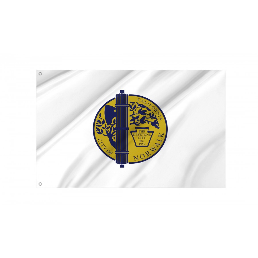 Flag of Norwalk, California, Patriotic Flags, Unique Design Print, Flags for Indoor & Outdoor Use