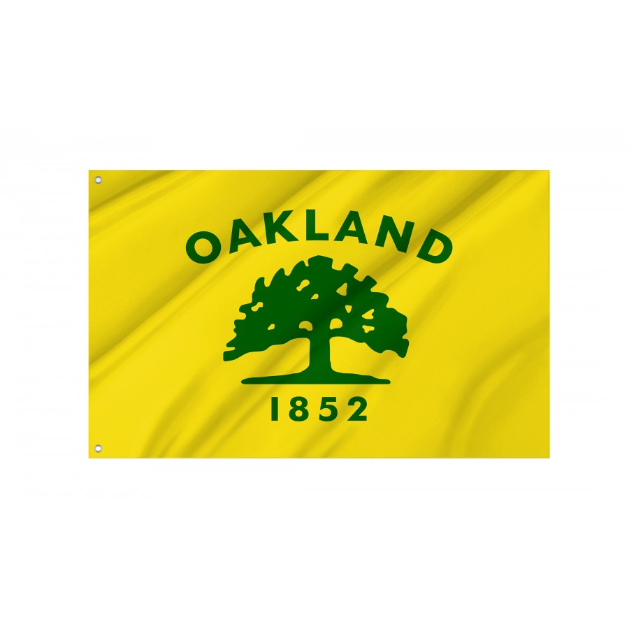 Flag of Oakland, California, Patriotic Flags, Unique Design Print, Flags for Indoor & Outdoor Use
