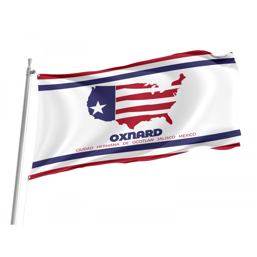 Flag of Oxnard, California, Patriotic Flags, Unique Design Print, Flags for Indoor & Outdoor Use
