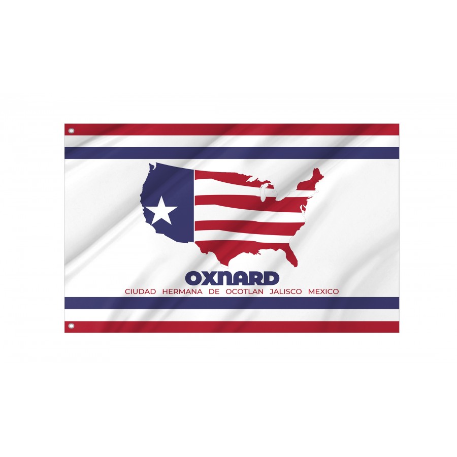 Flag of Oxnard, California, Patriotic Flags, Unique Design Print, Flags for Indoor & Outdoor Use
