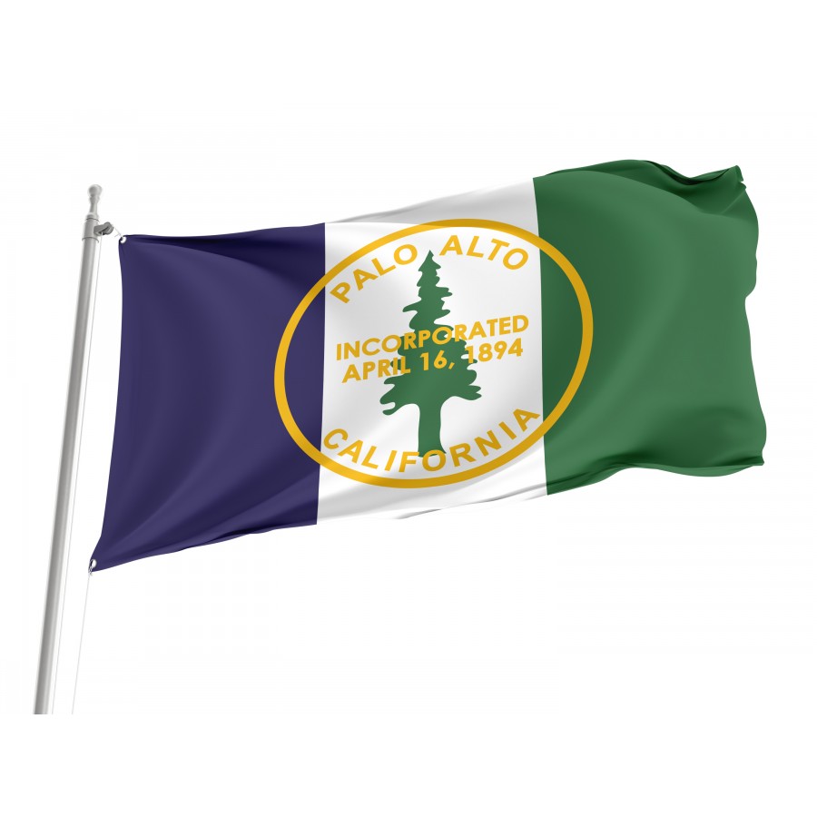 Flag of Palo Alto, California, Patriotic Flags, Unique Design Print, Flags for Indoor & Outdoor Use