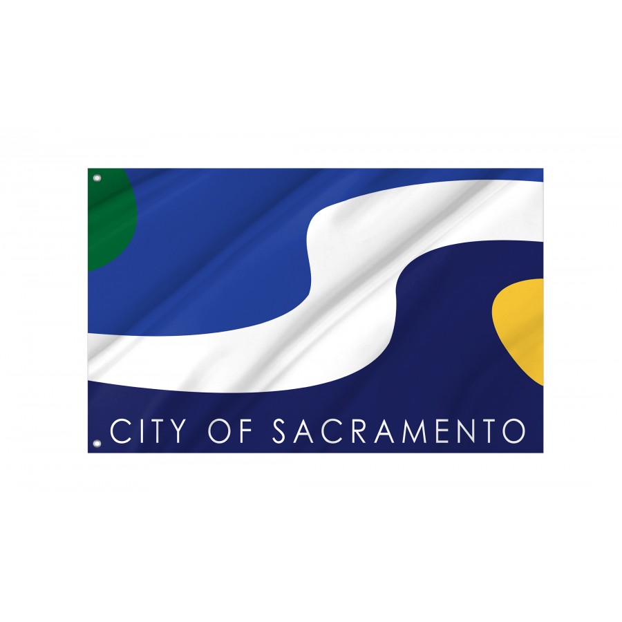 Flag of Sacramento, California, Patriotic Flags, Unique Design Print, Flags for Indoor & Outdoor Use